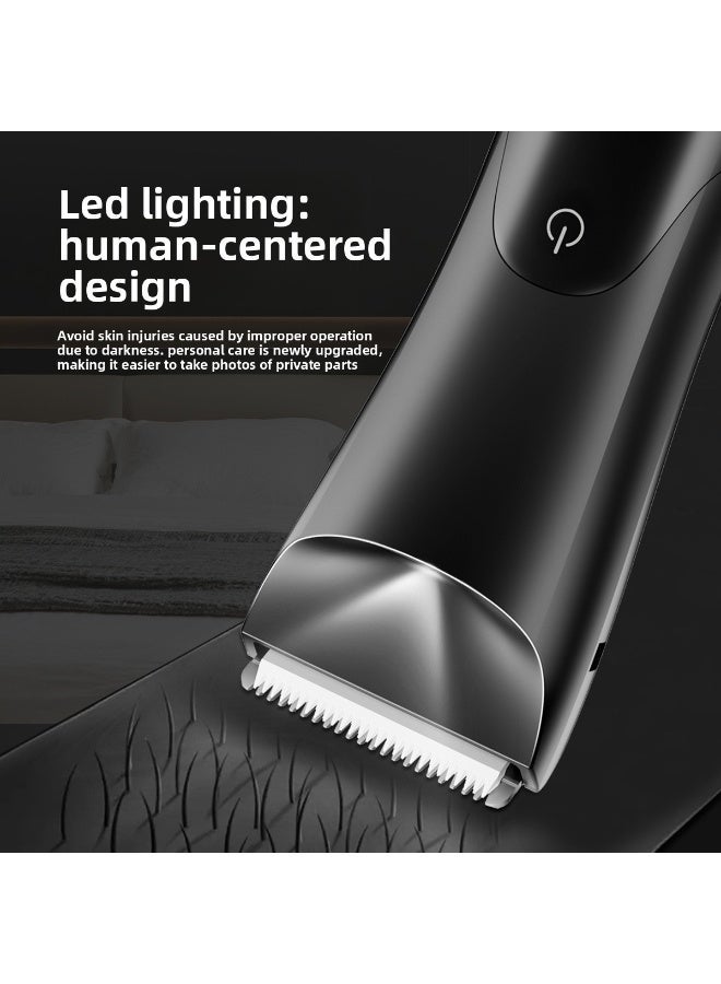 Waterproof USB Rechargeable Body Hair Trimmer for Men - Electric Clipper for Grooming Intimate Areas, Abdomen & Armpits - Image 3